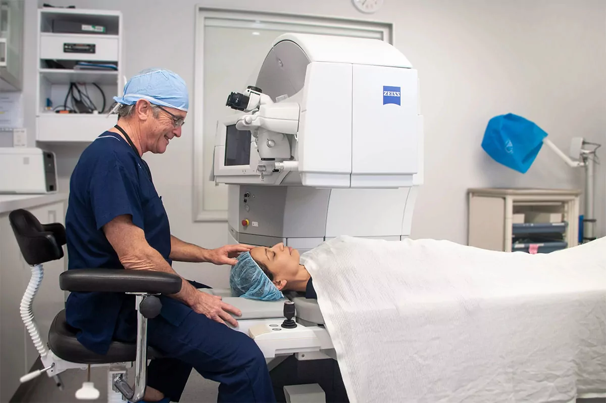 A doctor and patient in surgery room